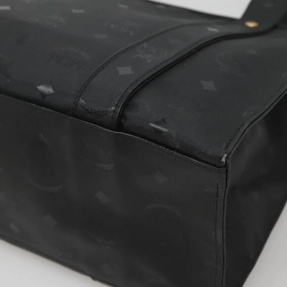 MCM Vicetos Logogram Shoulder Bag PVC Black Auth ar13398 - Picture 13 of 15